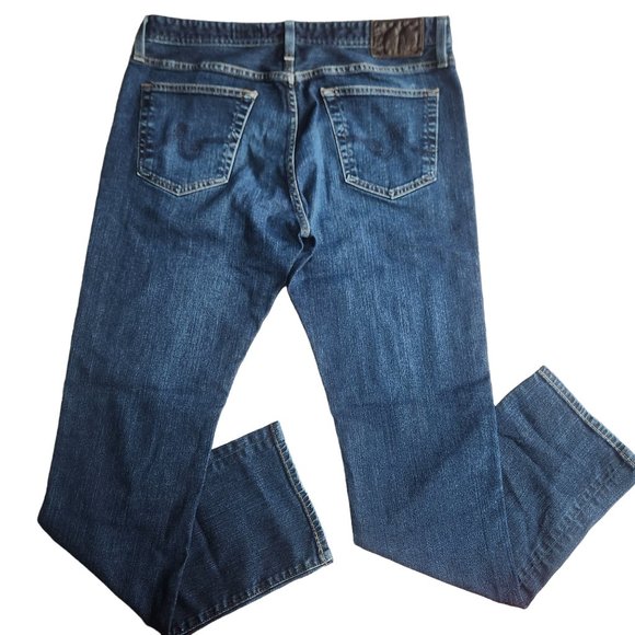 AG Adriano Goldschmied Everett Slim Straight Jeans Dark Wash Size 36x34 - Picture 3 of 9
